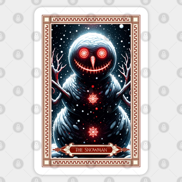 The Snowman Tarot Card Sticker by HolidayBug